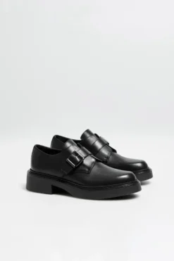 Czarne monk shoes