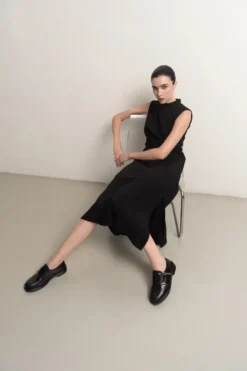 Czarne skórzane buty z klamrami