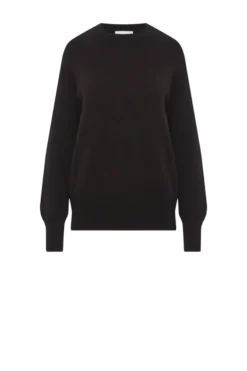 Czekoladowy sweter z kaszmirem i wełną merino