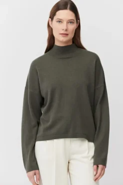 Sweter golf z wełną merynosową i kaszmirem
