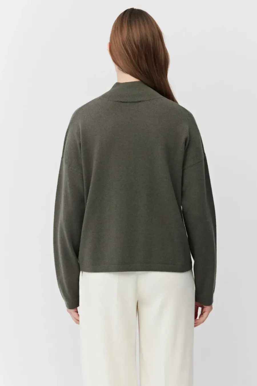 Sweter golf z wełną merynosową i kaszmirem