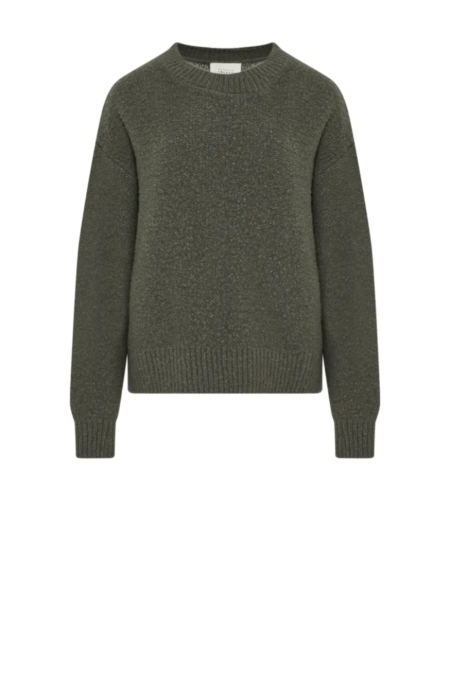 Zielony dzianinowy sweter z wełny merynosowej