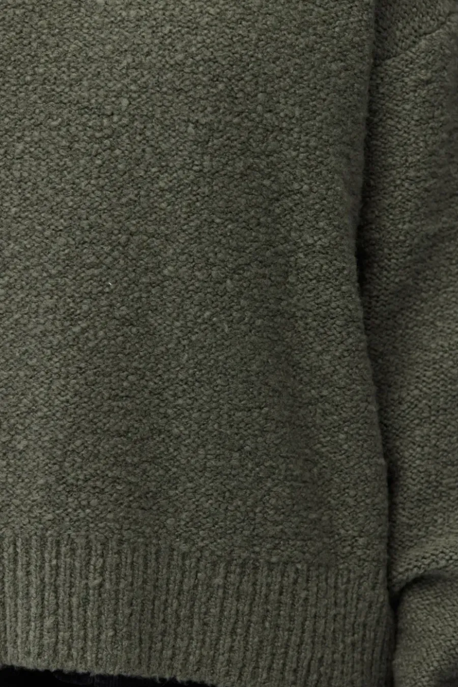 Zielony dzianinowy sweter z wełny merynosowej